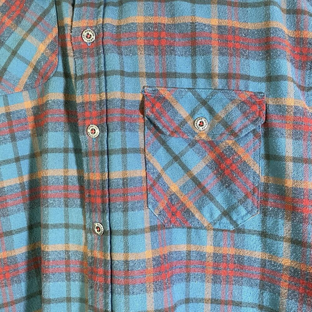 Howler Bros Shirt Mens Large Blue Plaid Flannel Long Sleeve Button Up - Picture 4 of 16